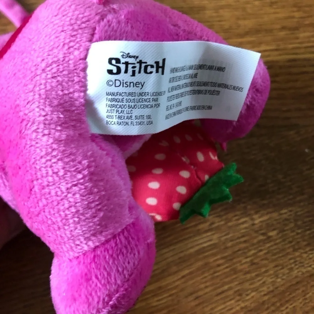 Disney Stitch: Angel with strawberry plush stuffed figure